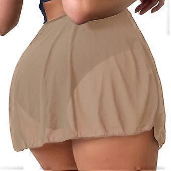 Strand Sarong Cover Up Bikinis Nederdel Strand Nederdel Badedragt Wrap Nederdel til Kvinder Strandfester Khaki L(L Khaki)