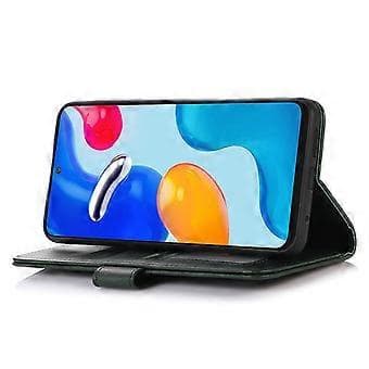 För Samsung Galaxy S23 FE Stativ Telefonfodral PU Läder Kohud Textur Telefon Plånboksfodral (Stil C)