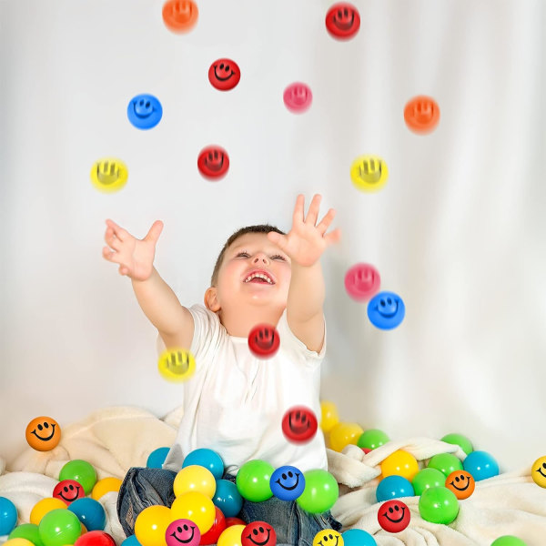 8 sjove smilende ansigts-stressbolde mini-stressbolde smilende ansigt