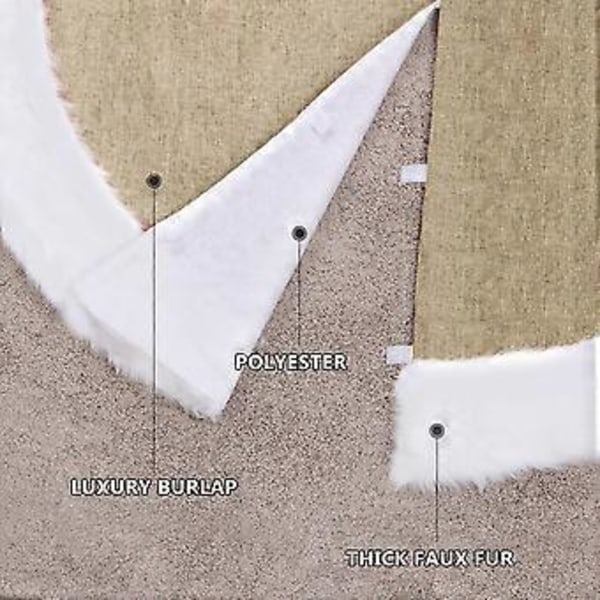Vosarea Joulukuusenalusmatto Joulukuusen Jalkamatto Joulukoristeet Kotibileisiin Beige