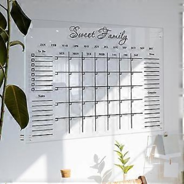 1 Set Anslagstavla Raderbar Lätt att Hänga Tydlig Utskrift Schema Form Smidig Skrift Tredimensionell Månads- Veckomemo Tavla Hemtillbehör