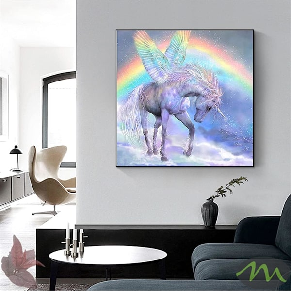 30x40cm Enhörning 5D diamantmålningssats Q