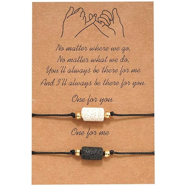 Volkaniska Stenar Pararmband, Pinky Promise För Alltid Bästa Vänner