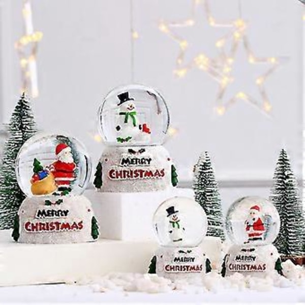 Julglödande Kristallkula Engelsk Glasboll Skrivbordsdekorationer Julafton Barnpresent