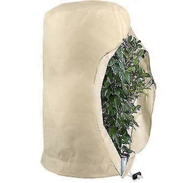 Nyaste Frostskyddspåsar För Växter, Återanvändbara Växtskyddspåsar Med Dragkedja, Trädgårdsfleecepåsar Vinter Snabb (XXL-200*240cm Beige)