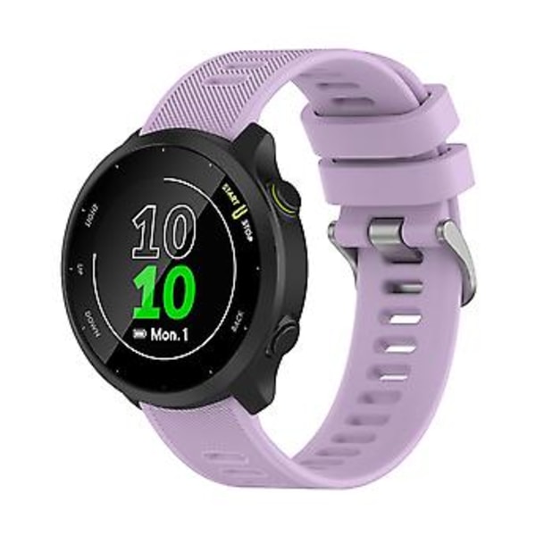 Til Garmin Forerunner 158 / 55 Twill Silikon Urrem (Lyselilla)
