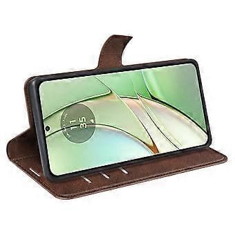 För Motorola Edge 40 5G Plånbok PU Läderfodral Kalvstruktur Stativ Telefonfodral (Stil B)