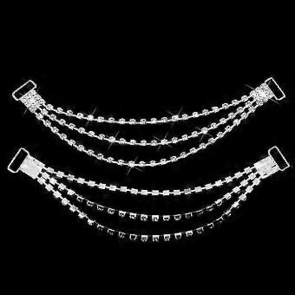 1 Par Rhinestone Kjedekoblinger Spenner Pynt Håndverksdekor
