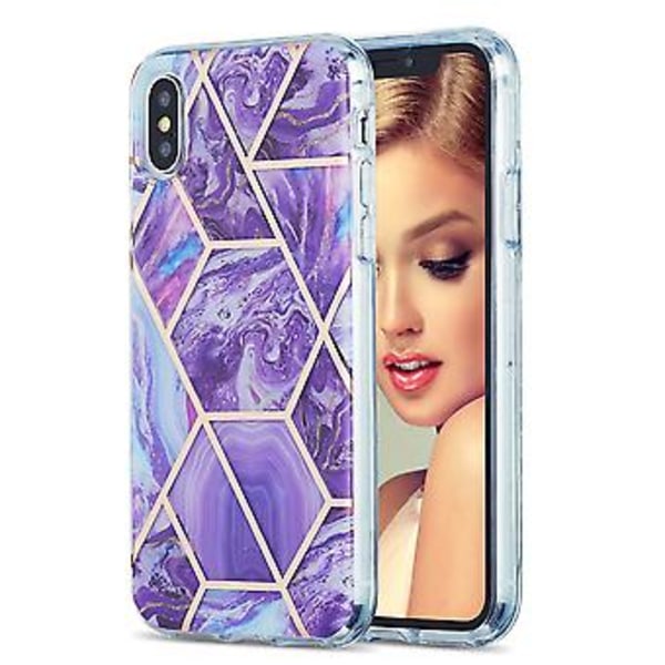TPU Skyddande Skal för iPhone XS / X (Lila)