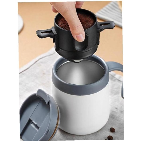 Kaffe Filter, Bærbar Rustfrit Stål Sammenklappelig Kaffe Dryp T