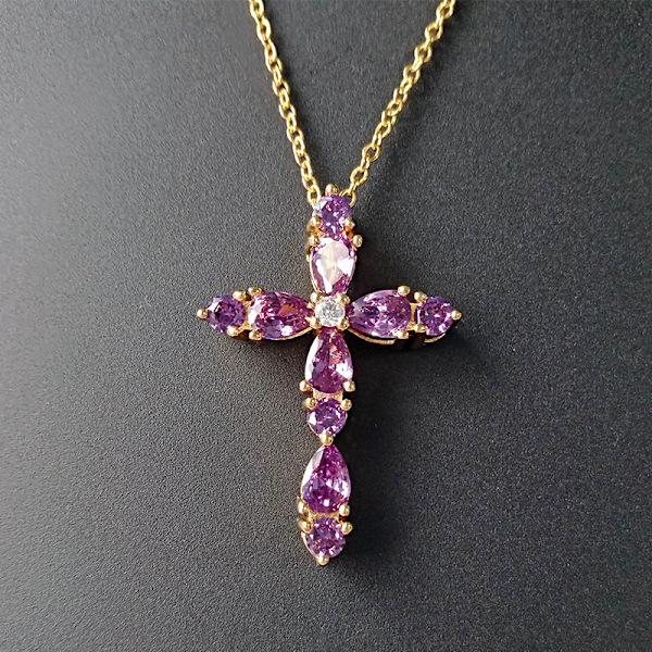 Ametist Korshänge Halsband