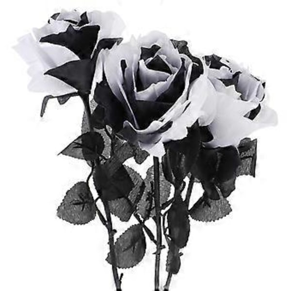 3 stk. Halloween Simulation Rose Dekorativt Skyde Rekvisit Bryllup Hjem Ornament