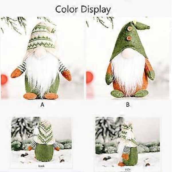 Ansiktslös Tomtedocka Julklapp Jul Tomte Ornament Stående Fönsterdekoration