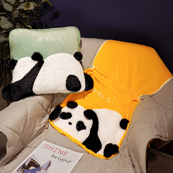 Panda-presenter för pojkar och flickor, Super Mjuk Pandafilt Pläd Kudde