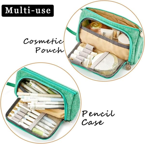 Stor kapacitet multifunktionel blyantpose Premium Canvas blyant B
