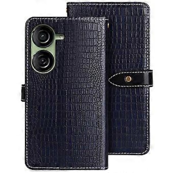 IDEWEI Til Asus Zenfone 10 5G Wallet Telefonetui Krokodillelæder Telefoncover