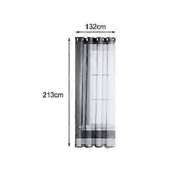 Utendørs Grå Gardiner Paneler Maljer Topp Veranda Terrasse Vindusgardin Drapering Pergola Basseng Personvern Solrom Proof Vindusbehandlinger (132x213cm)