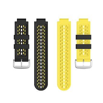 Til Garmin Approach S2 / S4 Silikon Urrem (Sort Gul)