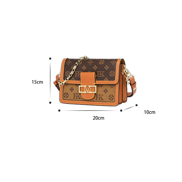 (Brun) Dam Crossbody Bag Retro Handväska Axelväska 5