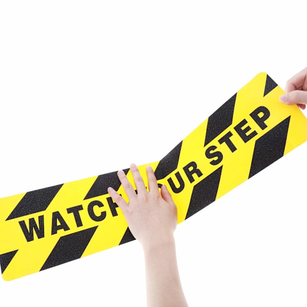 2 stk "Watch Your Step" Gulvmerker Dekaler 6 x 24 Tommer Advarsel S