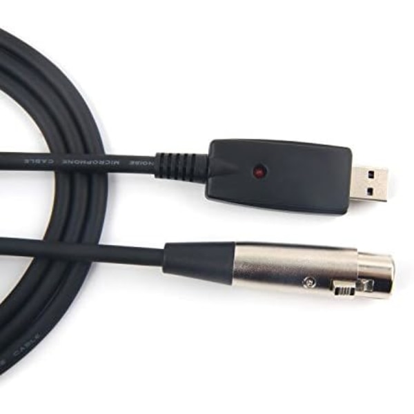 USB Han til XLR Hun Kabel 3-polet Konverter Studiokabel Lydkabel Stik Adapter til In