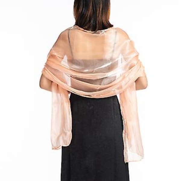 Iriserande Wrap Stole Sjal för Bröllop Brud Brudtärnor Baler & Fester, Rosa