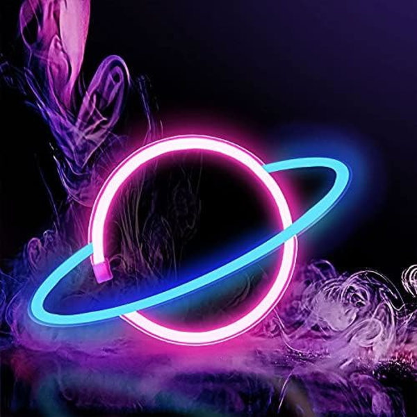 Planeetta Neon-kyltit, paristokäyttöinen Neon-valo Led-valo