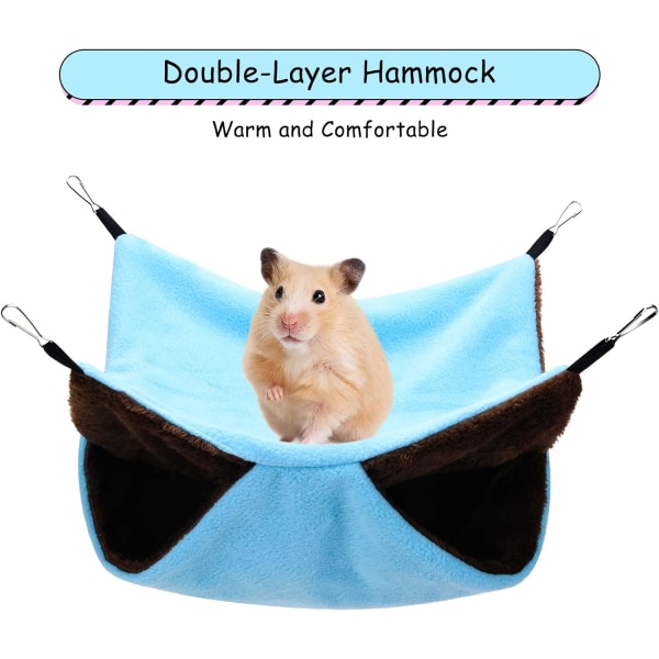 2 st marsvinshängmattor, råtthängmattor för bur, hamsterhängmatta,