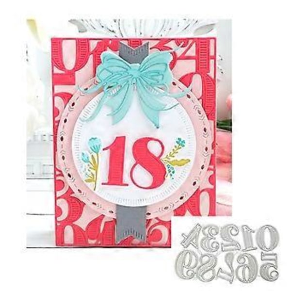 0-9 Stribede Tal Metal Skæreforme Stencil DIY Scrapbooking Prægning Værktøj Die Cuts Papir Kort Album Skabelon Form