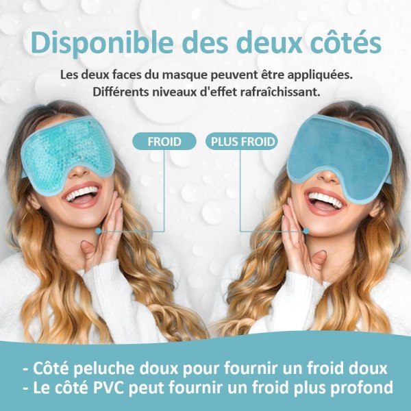Masque Yeux Froid, Masque Des Yeux Gel Gonflés, Cernes, Migræne
