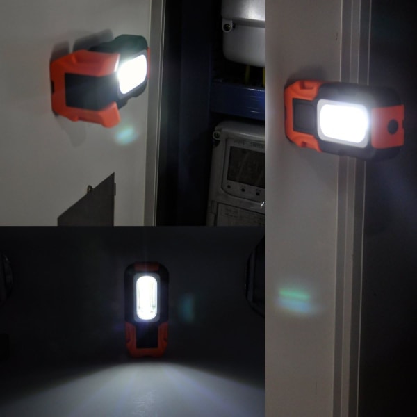 3 LED-arbetslampor 3W COB LED Bärbar magnetisk ficklampa AAA B