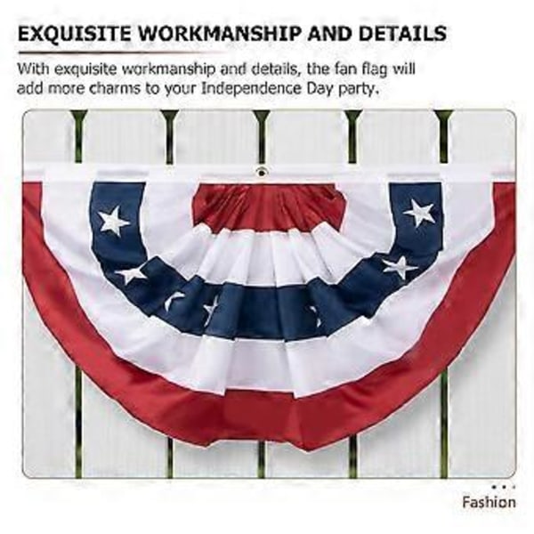 5 stk. USA Flag Banner Patriotisk Vimpel Flag Plisseret Faneflag Amerikansk Festival Dekoration