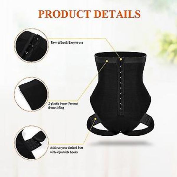 Cuff Tummy Trainer Femme Exceptional Shapewear 2-i-1 Högmidjehöjande Byxor (XL Svart)