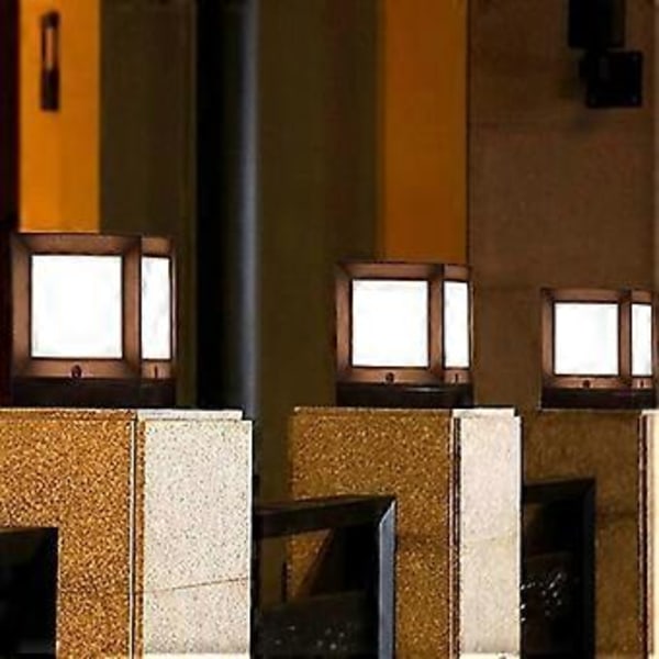 IP55 Vandtæt Aluminium LED Hegn Lampe Have Landskab Græsplæne Lanterne Udendørs Bordlampe Søjle Villa Portstolpe Lys