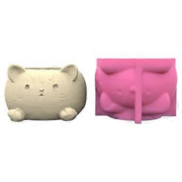 Silikoniset kukkaruukku muotit 3D kissa maljakko betoni kynttilänjalka hartsimuotti DIY mehikasvi ruukkumuotit käsityötaide kodin sisustus