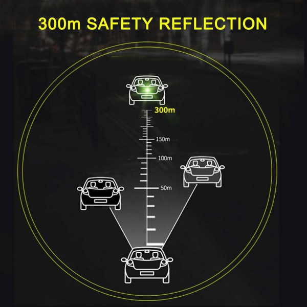 6 st 3D Stark Reflekterande Remsa Dekaler för Bil Skärm Huv Bak