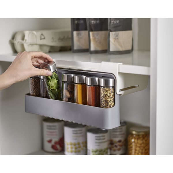 Grey CupboardStore in cupboard, kitchen storage under-shelf Spice