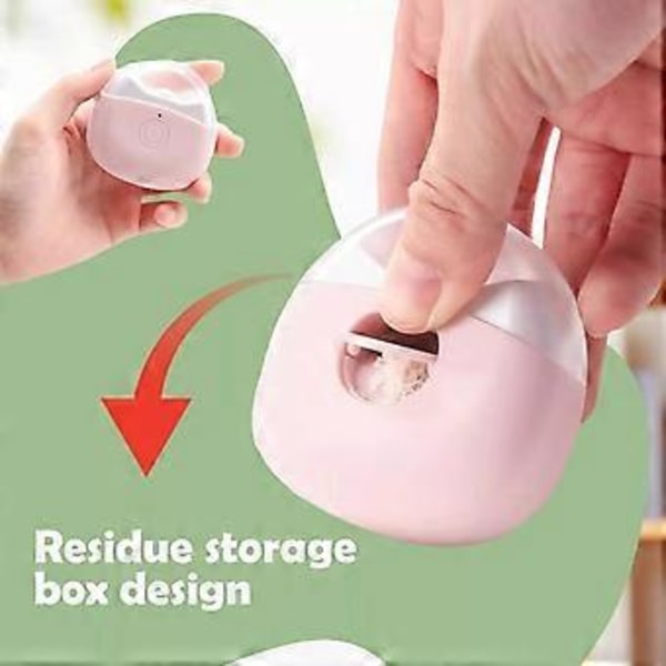 Bärbar Mini Elektrisk Nagelklippare Polermaskin Med Ljus Lågt Ljud Nagelvård Manikyrverktyg För Baby Vuxen Nagelklippare (Safirblå)