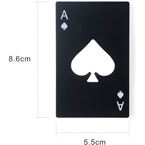 4 pokerformede ølålånere, kredittkortformede, egnet for