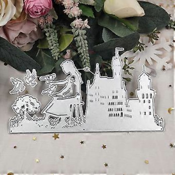 Maalaistyttö Metallileikkurit DIY Leikkausmalli Scrapbook-albumi Paperikortti (HQ1073)