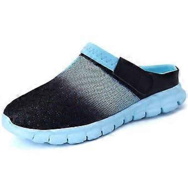 hmwy-herre dame hjemmesko træsko mules sandaler flip flop sko (40 Sort Himmelblå)