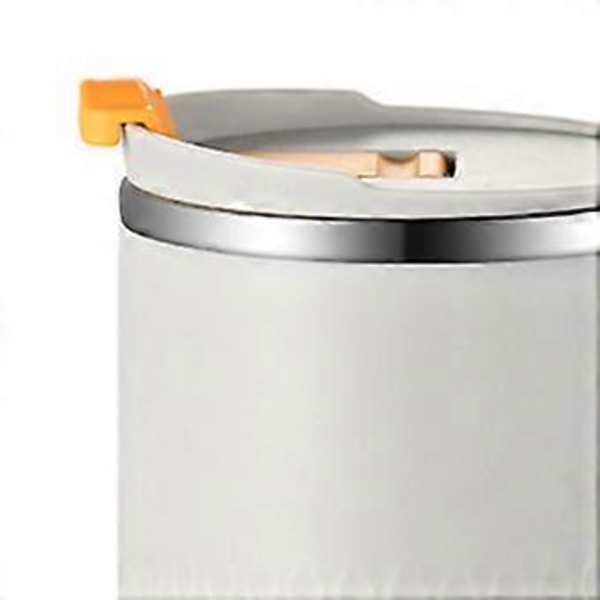 Kaffekopp med Håndtak Drikkekopp 400 ml Vannflaske Praktisk Rustfritt Stål Isolert Kopp Termokopp for Lounge Piknik (Lysegrå)