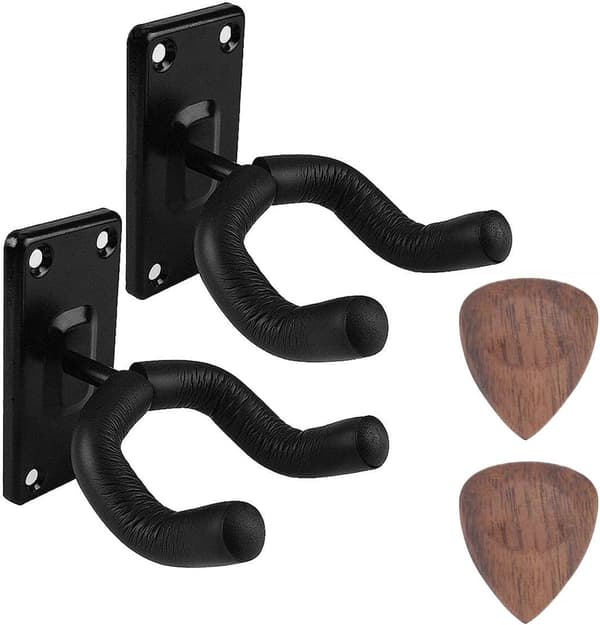 2-pack väggmonterad gitarrställ för ukulele, akustisk gitarr, klassiker