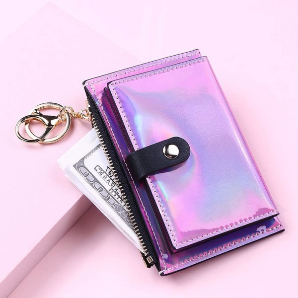 Laser Women's Wallets, Key Holder with Zipper, Small Credit Purse, Fashion Design, Personalized Wall