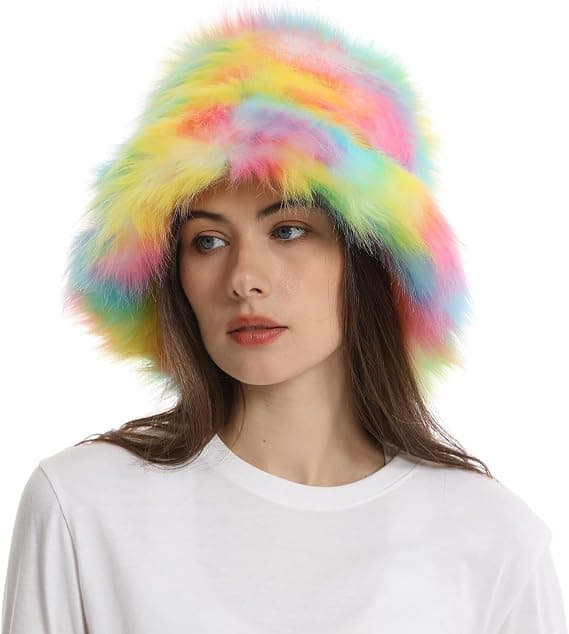 (B) Generisk plys Bobs Dame Varm Tyk Bob Hat Vinter Ski Cap Chic Elegant Kawaii Beanies Fluffy C