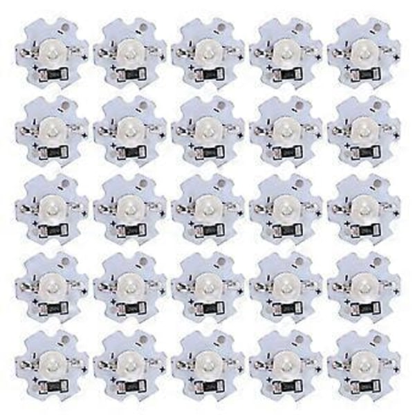 25 stk. 5V LED-chips 200LM 3W High Power LED Lampeperler til DIY Belysningsarmaturer Grønt Lys 520-525NM