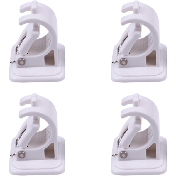 4 Pieces Curtain Rod Bracket, Self Adhesive Wall Hooks, Towel Rod