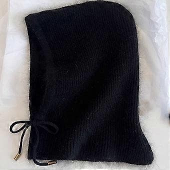 Unisex Balaclava för utomhusaktiviteter Mössa med halsvärmare Hatt Pullover Unisex Mössa Vävd Skull Caps 2000-tal Vit White