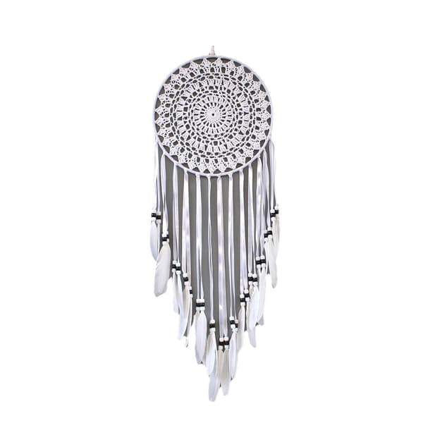 Blå Dream Blanc Minimalistisk Dreamcatcher Net (20cm Diameter 75cm)