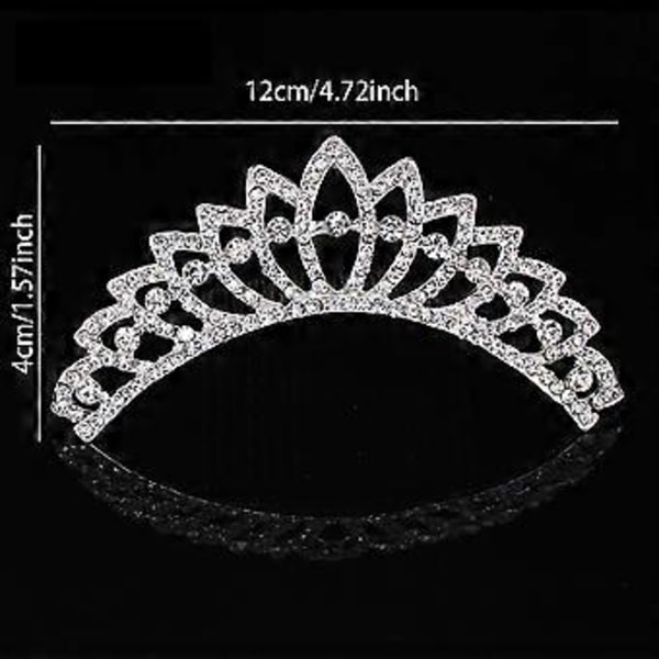 Mini Prinsessakruunu Kampa Rhinestone Lapset Hiusten Kampa Kiiltävä Helmi Pääpanta Syntymäpäivä Hiuskoriste Koristeelliset Hiusten Tarvikkeet Tytöille (tyyli 11)